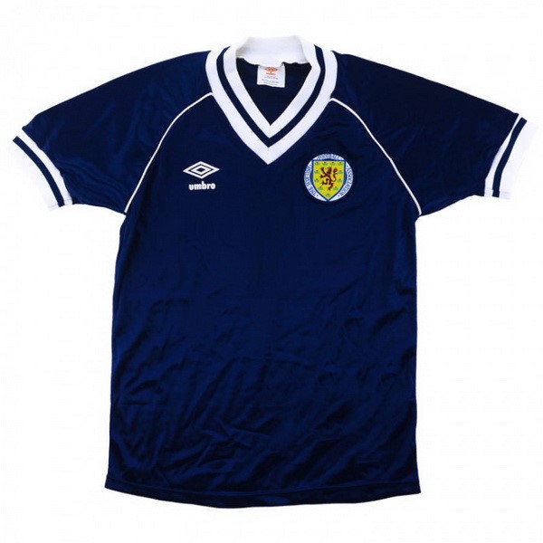 Camisetas Escocia Primera equipo Retro 1982 Azul